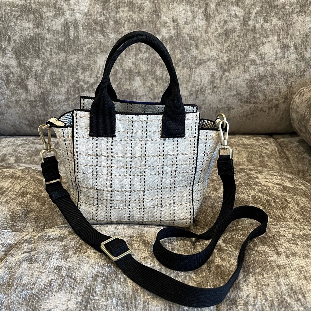 Stylish Black and White Checkered Women's Bag